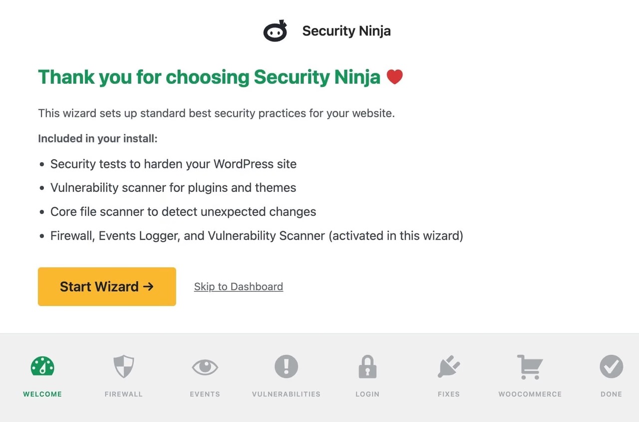 WP Security Ninja screenshot